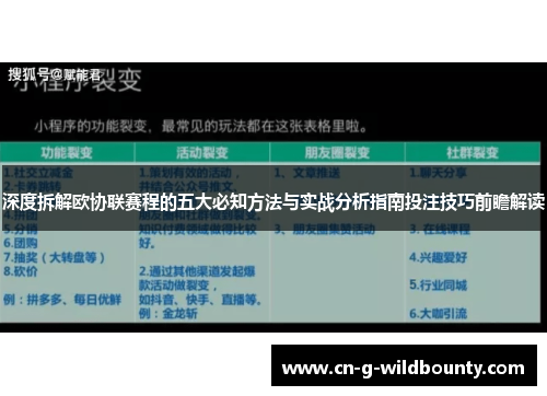 深度拆解欧协联赛程的五大必知方法与实战分析指南投注技巧前瞻解读 深度拆解欧协联赛程的五大必知方法与实战分析指南投注技巧前瞻解读