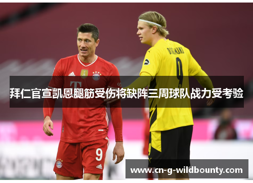 拜仁官宣凯恩腿筋受伤将缺阵三周球队战力受考验